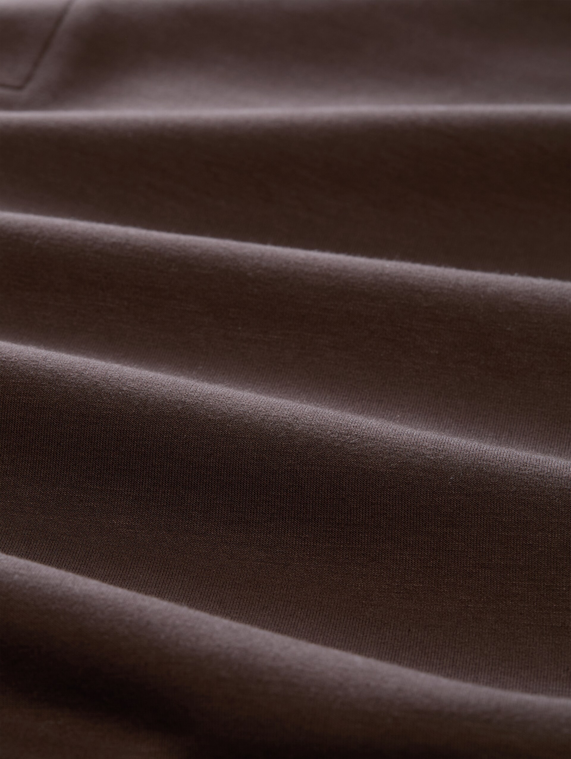 Plus Size - Sweat à col roulé en scuba - java dark brown - Vue de la matière