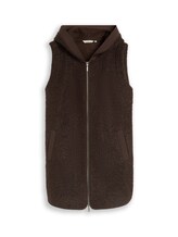 Ausgewählt, Plus Size - Longstyle Teddy Weste von Tom Tailor, braun