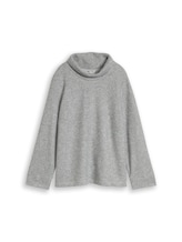 Ausgewählt, Plus Size - Cosy Sweatshirt mit Deko-Knopfleiste von Tom Tailor, grau