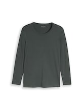 Ausgewählt, Plus Size - Langarmshirt aus Baumwolle von Tom Tailor, grün
