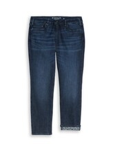Ausgewählt, Plus Size - TTPLUS SLIM Jeans mit Leo-Print im Umschlag von Tom Tailor, blau