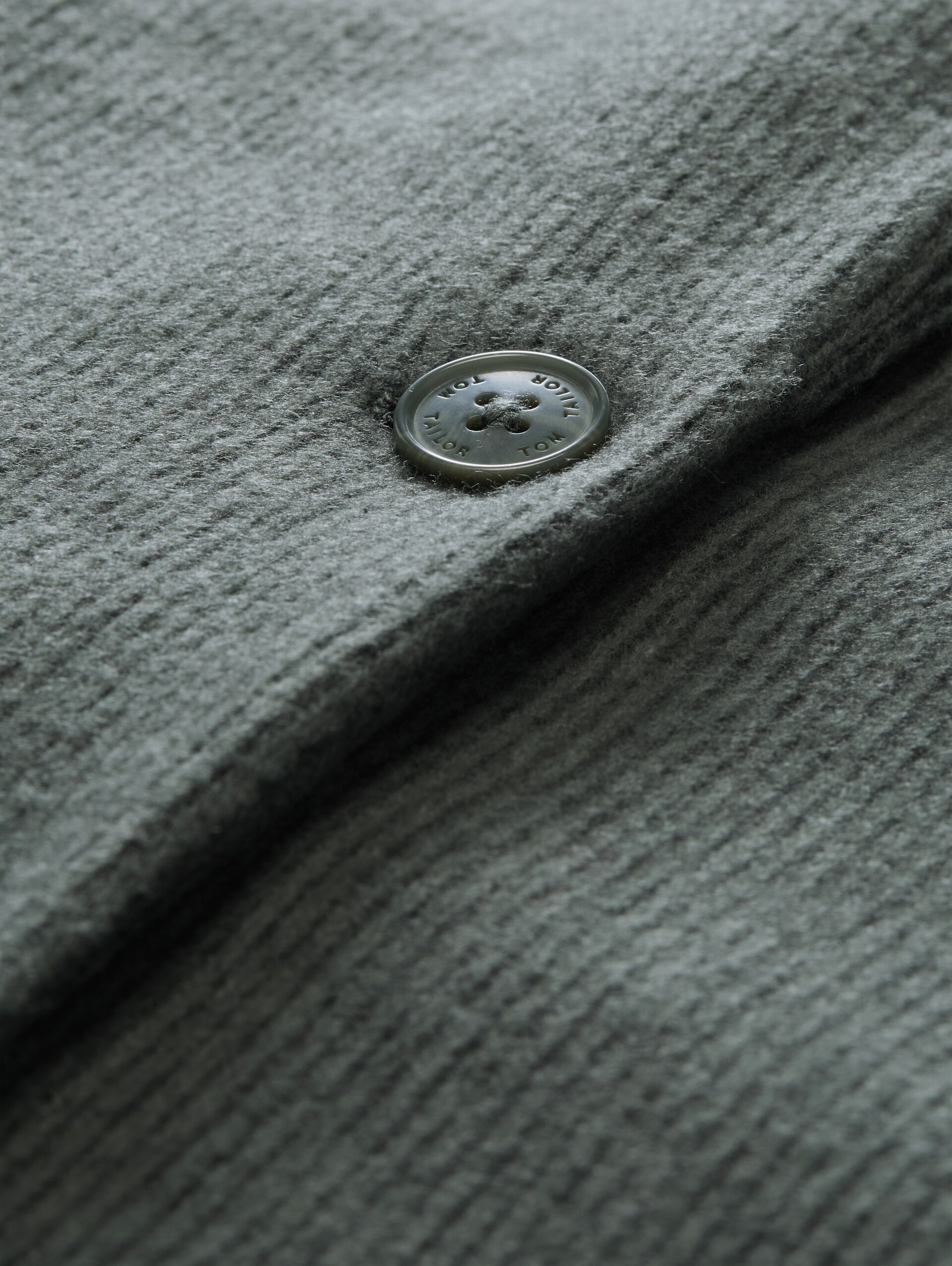 Plus Size - Slim Fit Cosy Blazer - dark olive melange