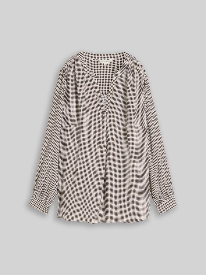 Plus Size - Chemisier en viscose par Women Plus Size, small brown dot print