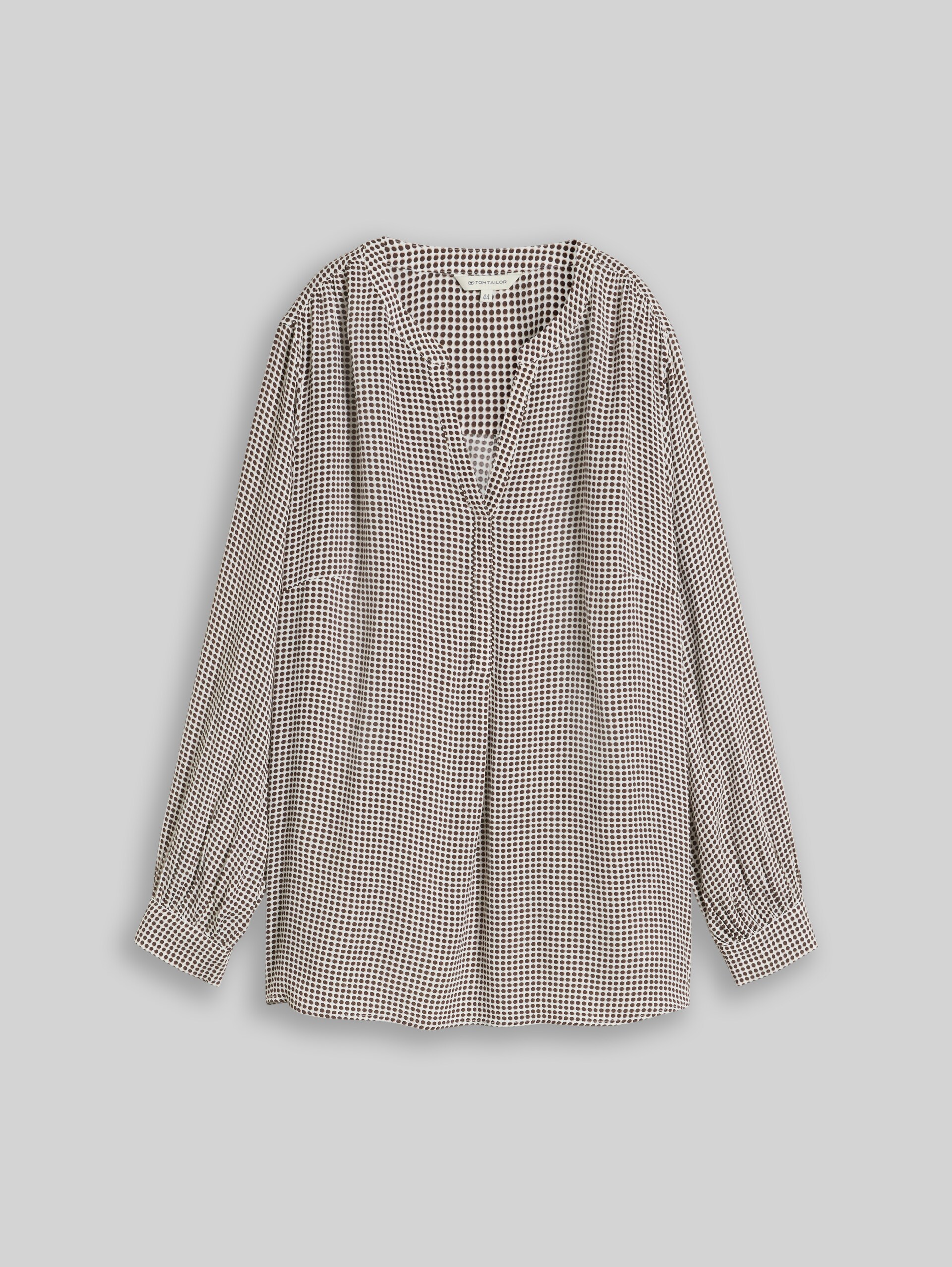 Plus Size - Chemisier en viscose - small brown dot print - Vue de face du produit