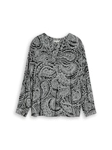 Ausgewählt, Plus Size - Bluse aus Viskose von Tom Tailor, schwarz