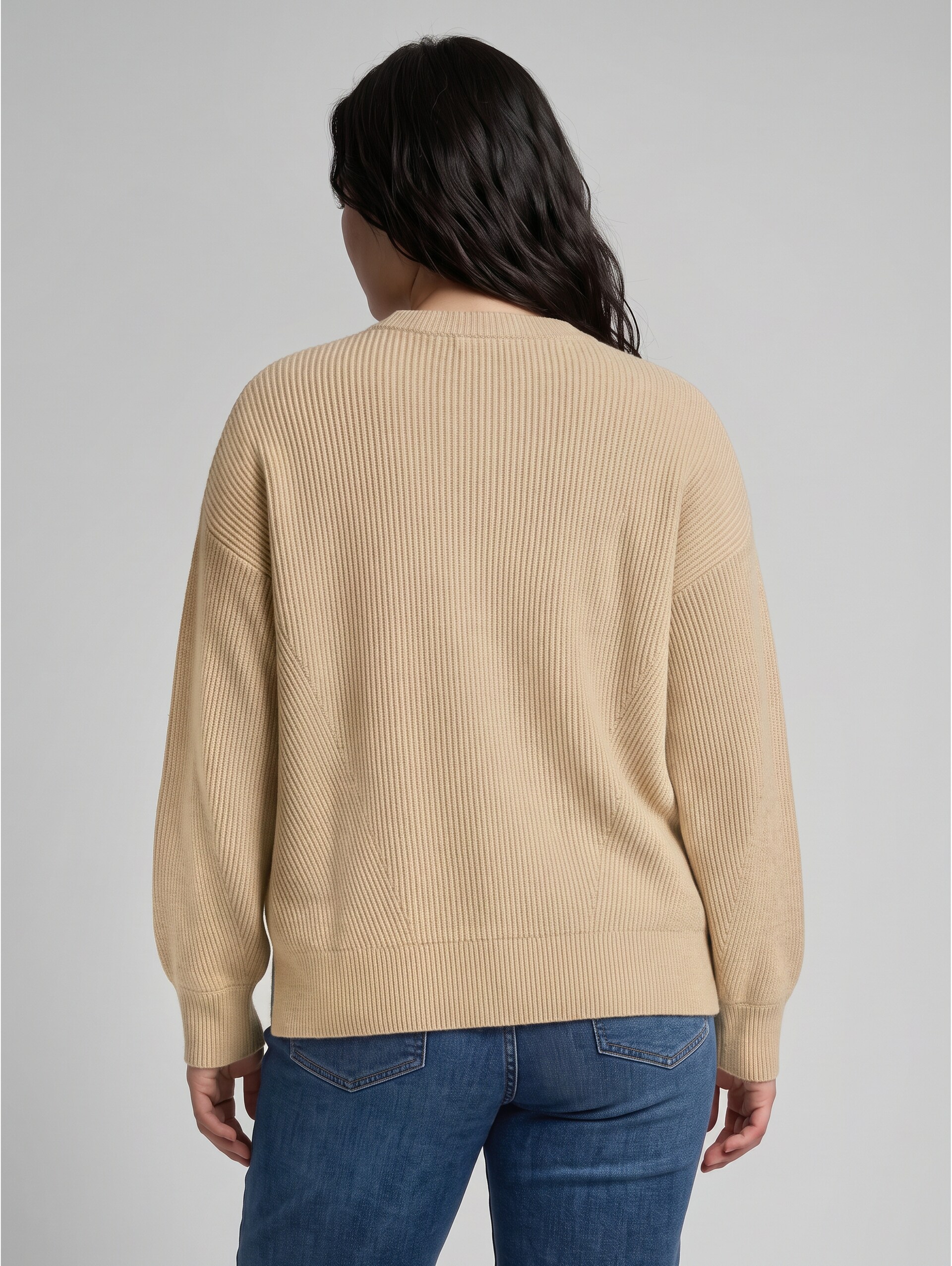 Pullover 1/1 - gravel beige melange