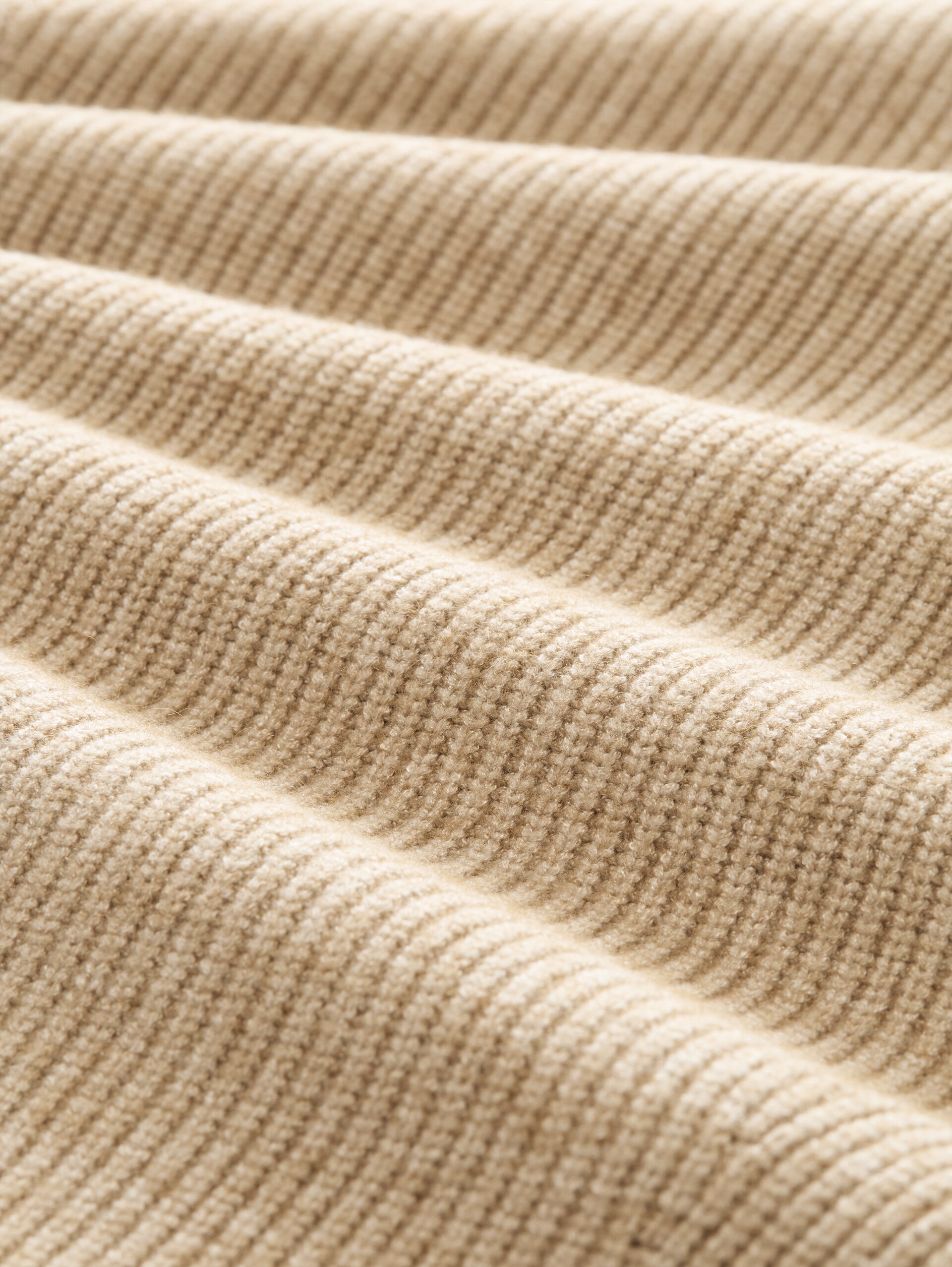 Plus Size - Oversized gebreide trui met ronde hals - gravel beige melange - Materiaalweergave