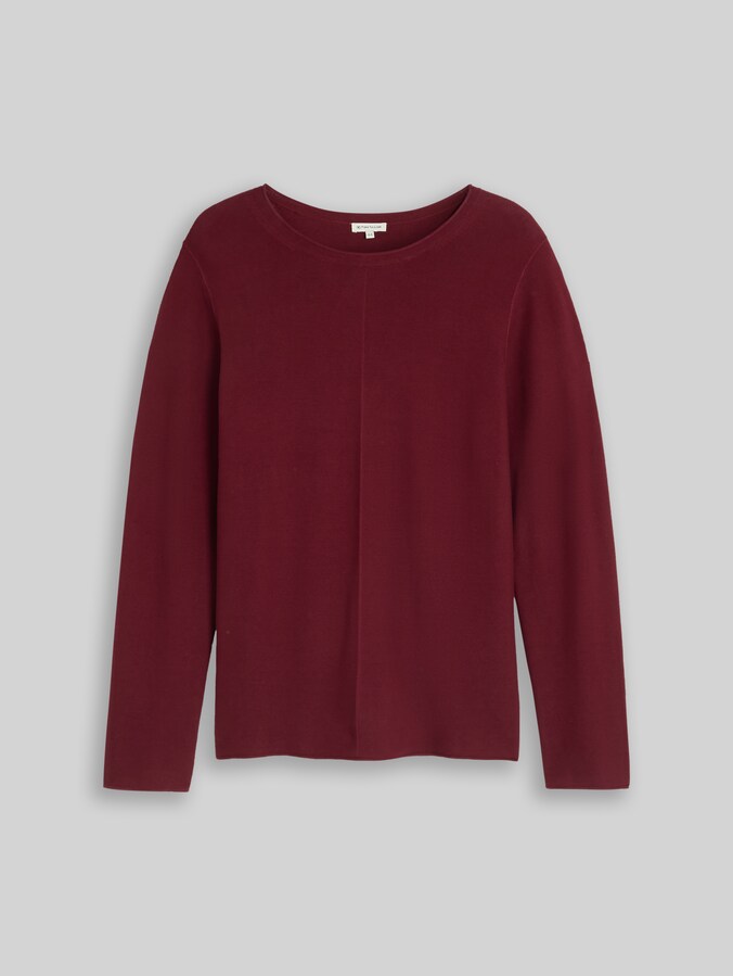 Plus Size – cotton jumper by Women Plus Size, Preppy Plum