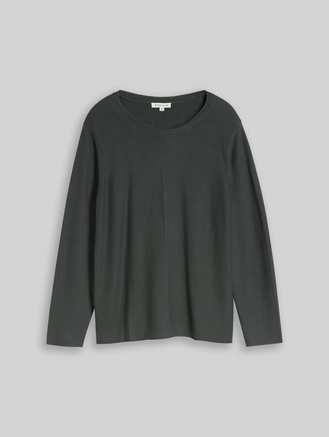 Plus Size - Strickpullover aus Baumwolle von Women Plus Size, Darkest Olive
