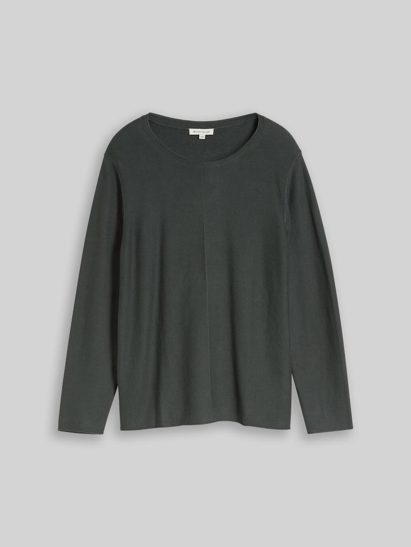 Plus Size – cotton jumper by Women Plus Size, Darkest Olive