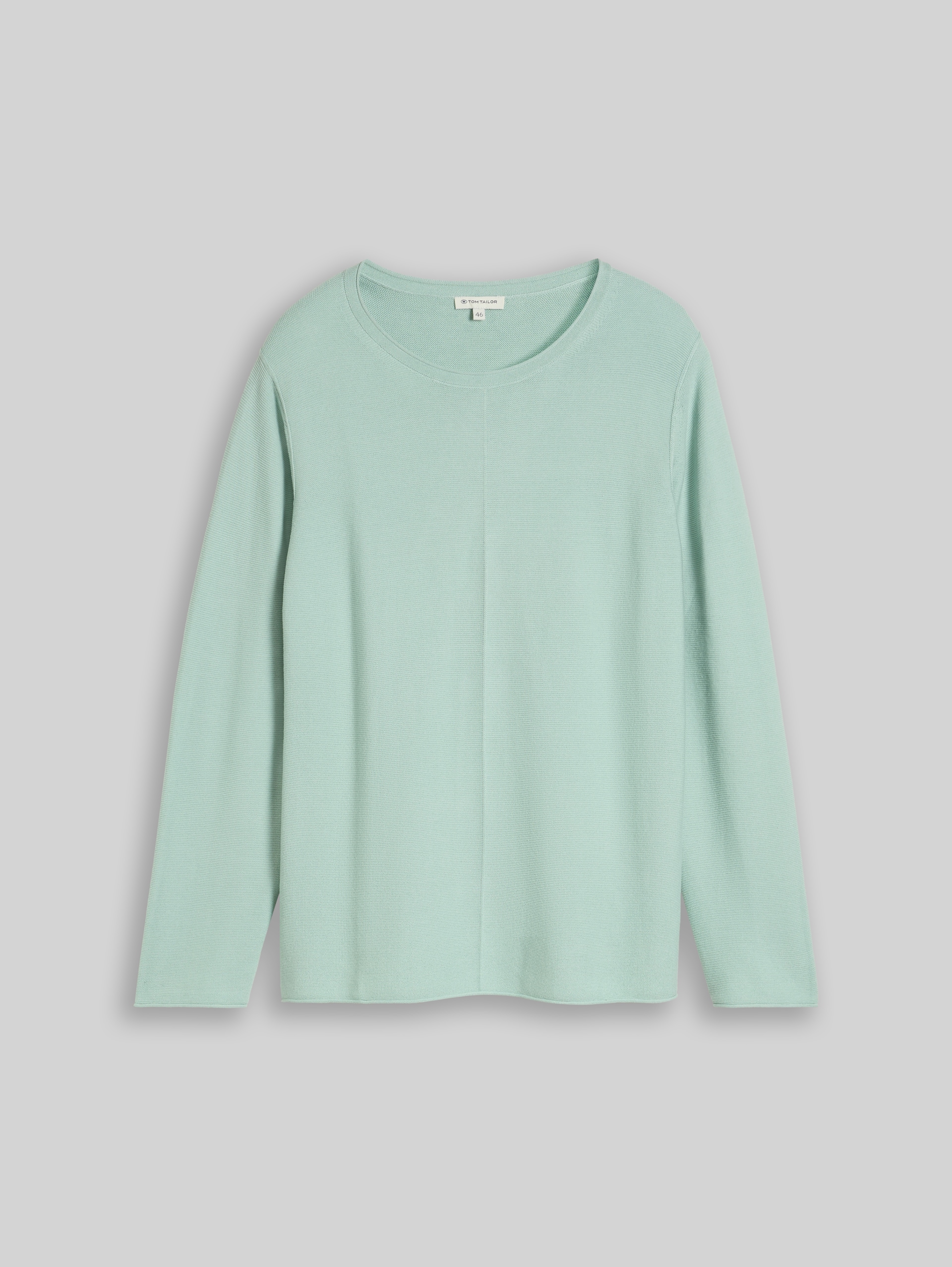 Plus Size - Strickpullover aus Baumwolle - dusty light green