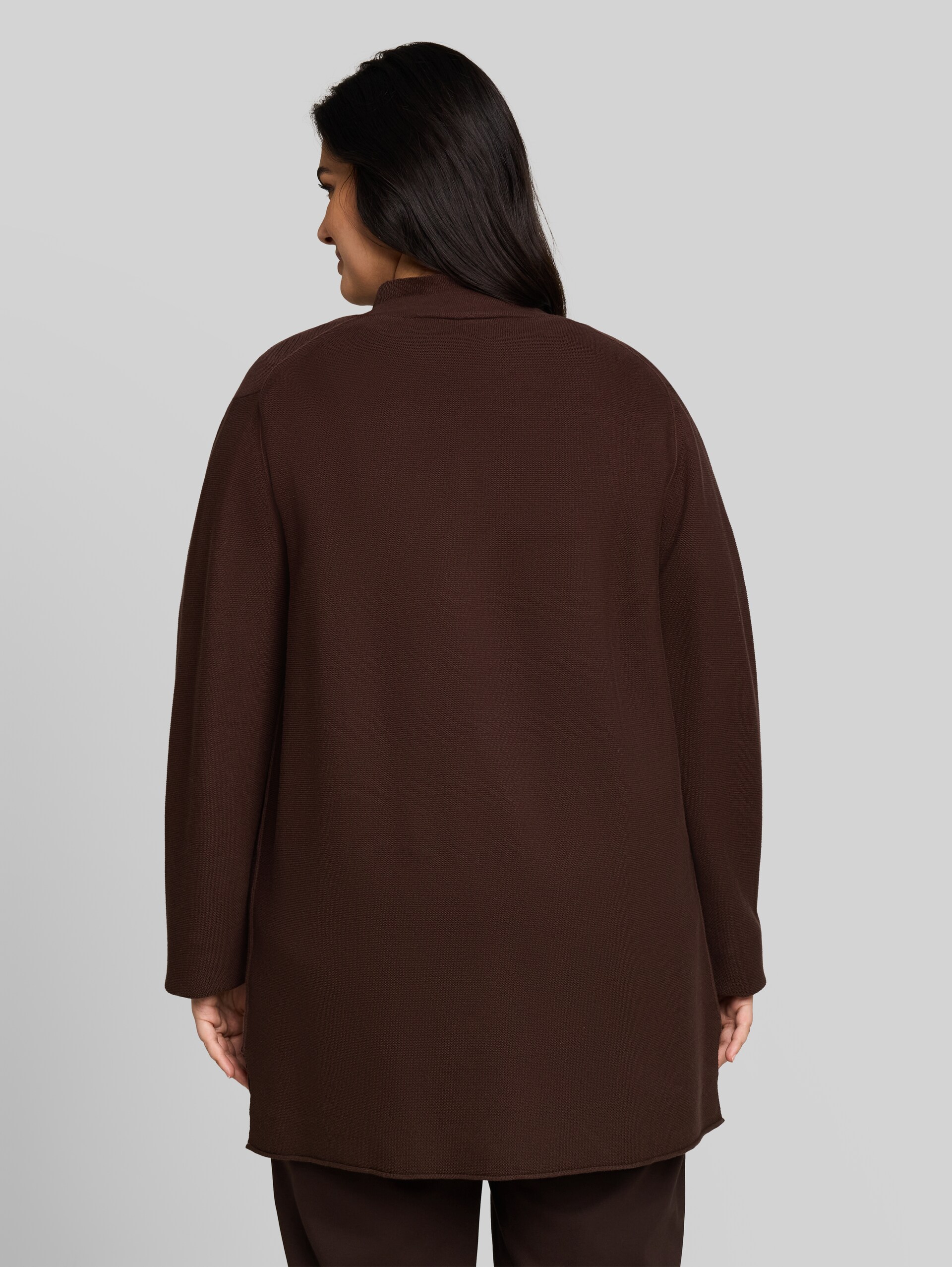 Plus Size - katoenen vest - java dark brown