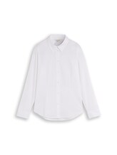 Ausgewählt, Fitted Popeline Hemdbluse von Tom Tailor, weiß