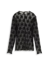 Geselecteerd, Slim fit shirt met lange mouwen van kant door Tom Tailor, zwart
