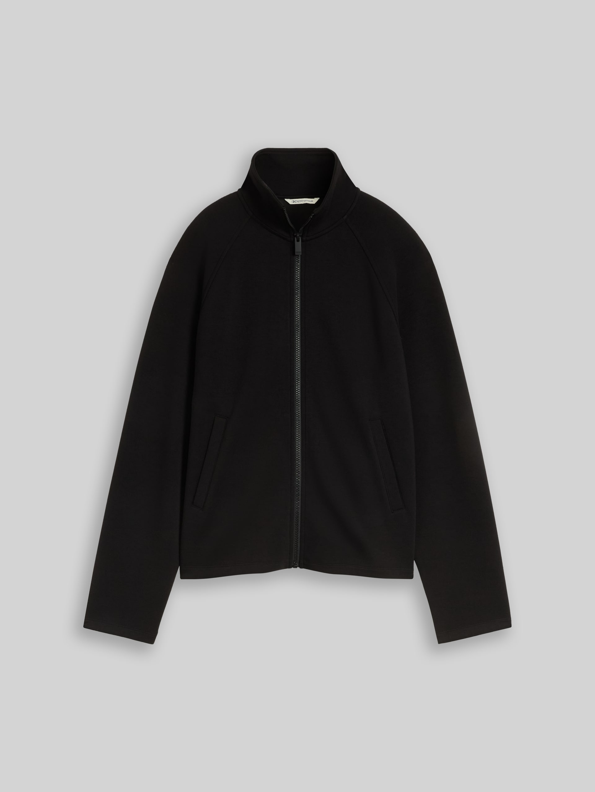 Scuba Sweatjacke mit Stehkragen - deep black - Vorder-Produkt-Ansicht