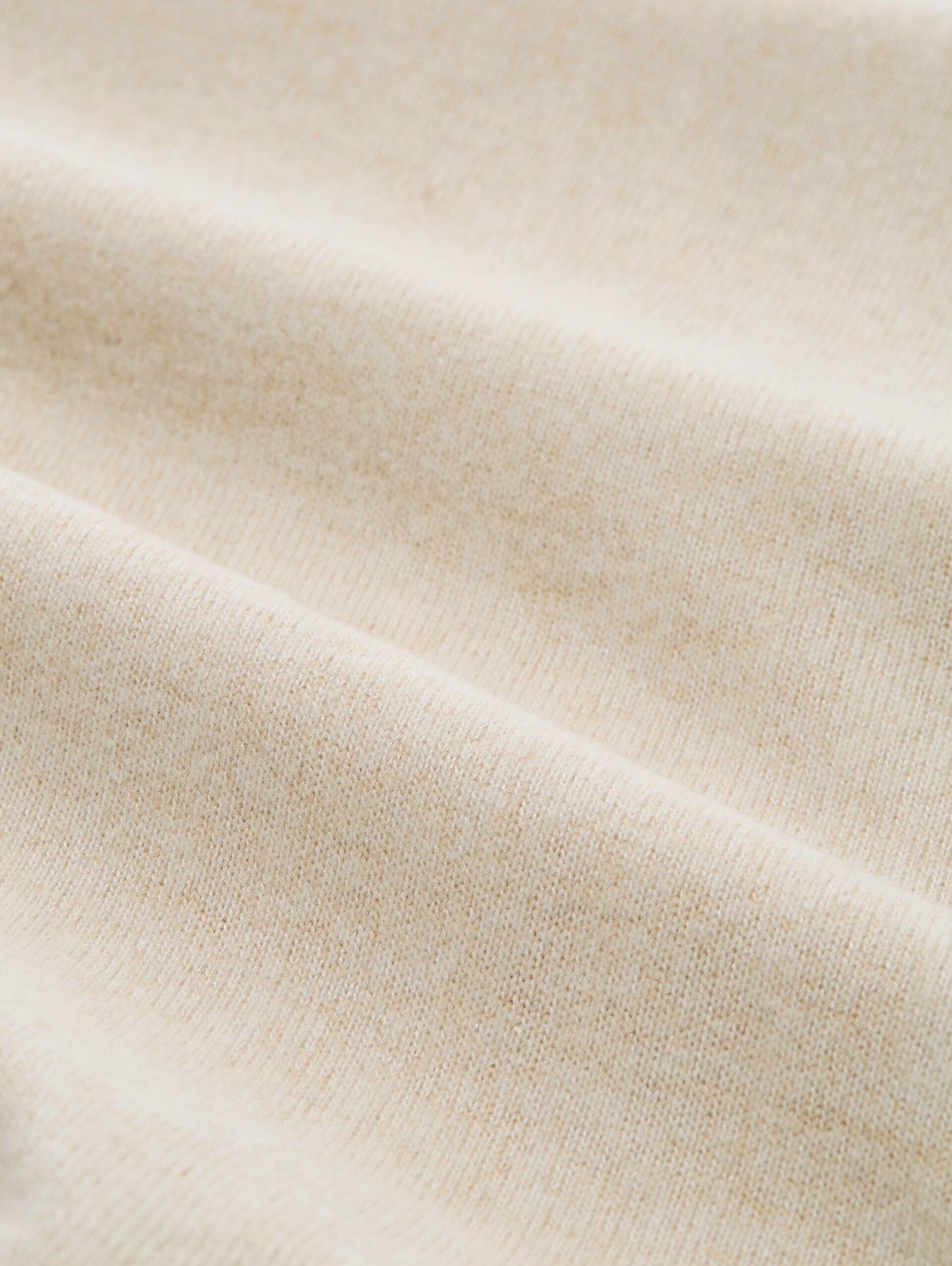 Cosy Langarmshirt mit Spitze - whisper offwhite melange - Material-Ansicht