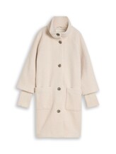 Sélectionné, Manteau en bouclé au look 2-en-1 par Tom Tailor, blanc