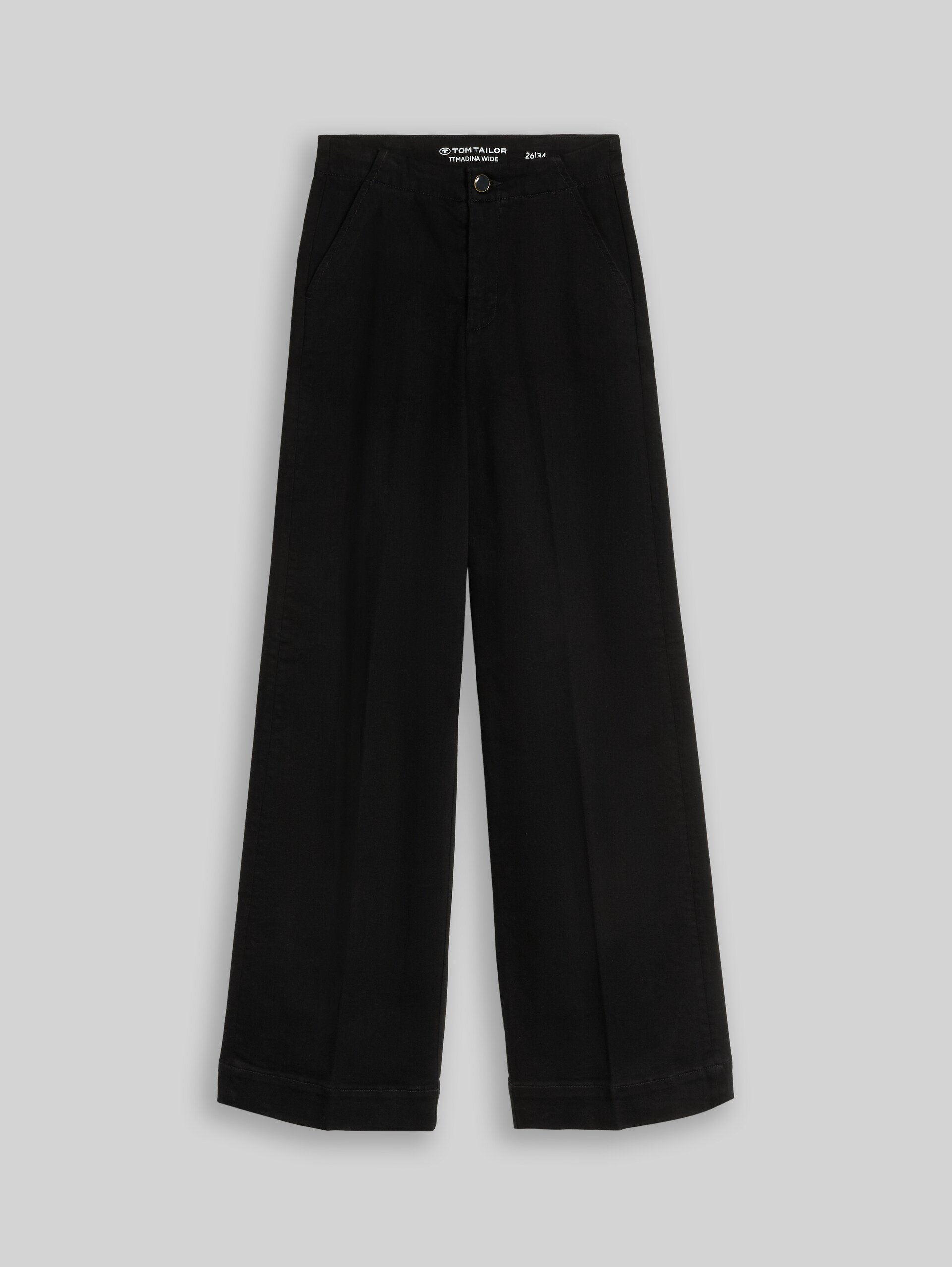 TTMADINA WIDE-jeans met stretch - black black denim - Product vooraanzicht