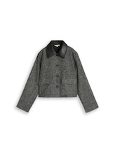Geselecteerd, Regular fit jasje in gemêleerde look door Tom Tailor, zwart