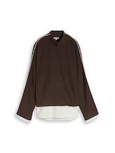 Ausgewählt, Sweatshirt im 2-in-1-Look von Tom Tailor, braun