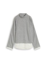 Geselecteerd, Sweatshirt in 2-in-1-look door Tom Tailor, grauw