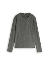 Geselecteerd, Shirt met lange mouwen en glittereffect door Tom Tailor, grauw