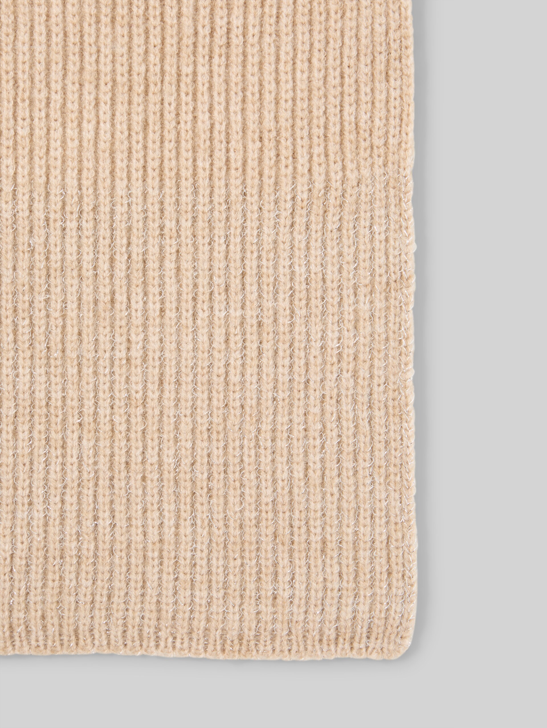 Sjaal met glittereffect - gravel beige melange - Materiaalweergave