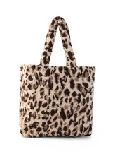 Geselecteerd, Teddy-tas met luipaardprint door Tom Tailor, bruin