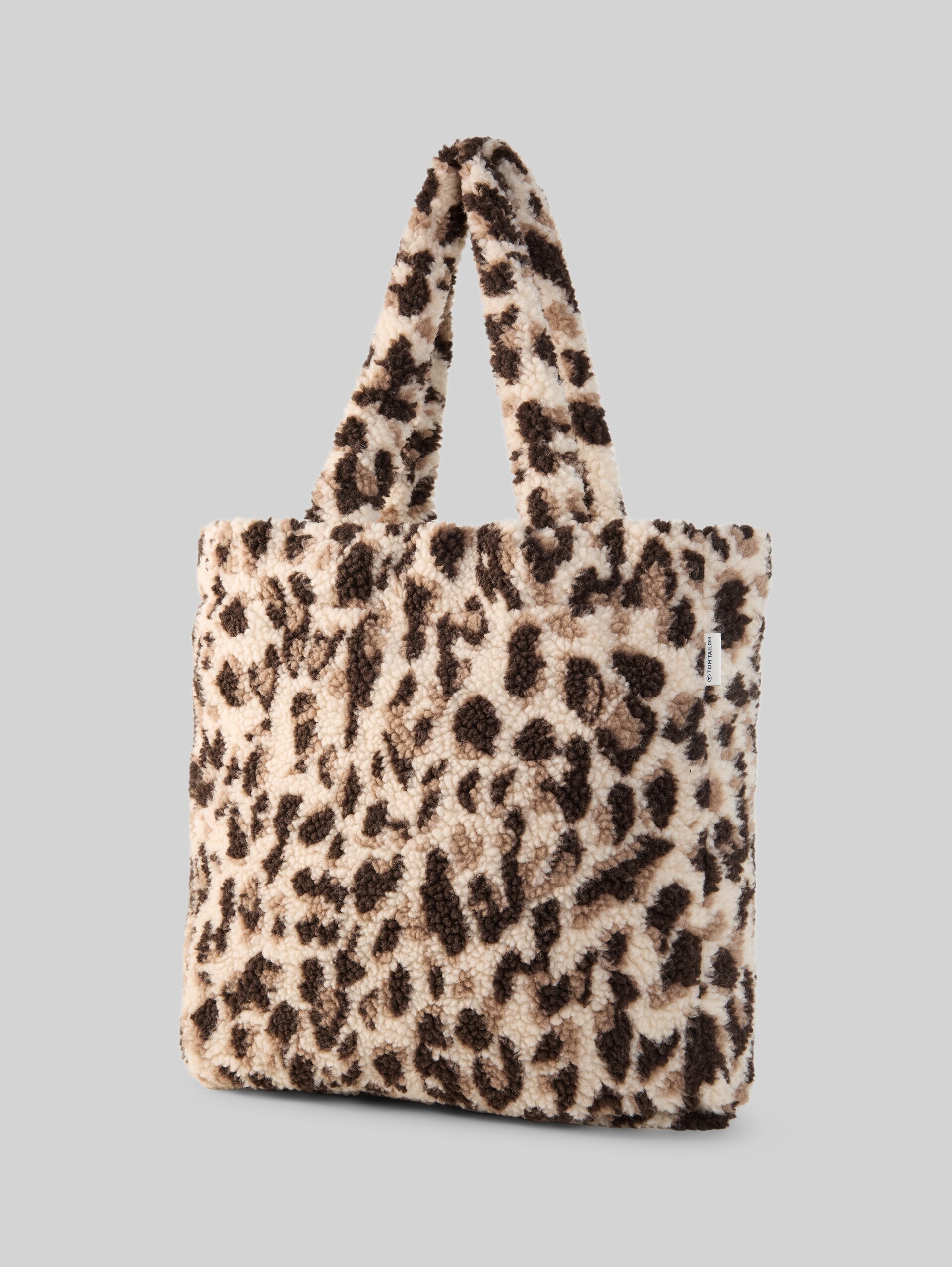 Teddy-tas met luipaardprint - beige java brown leo print