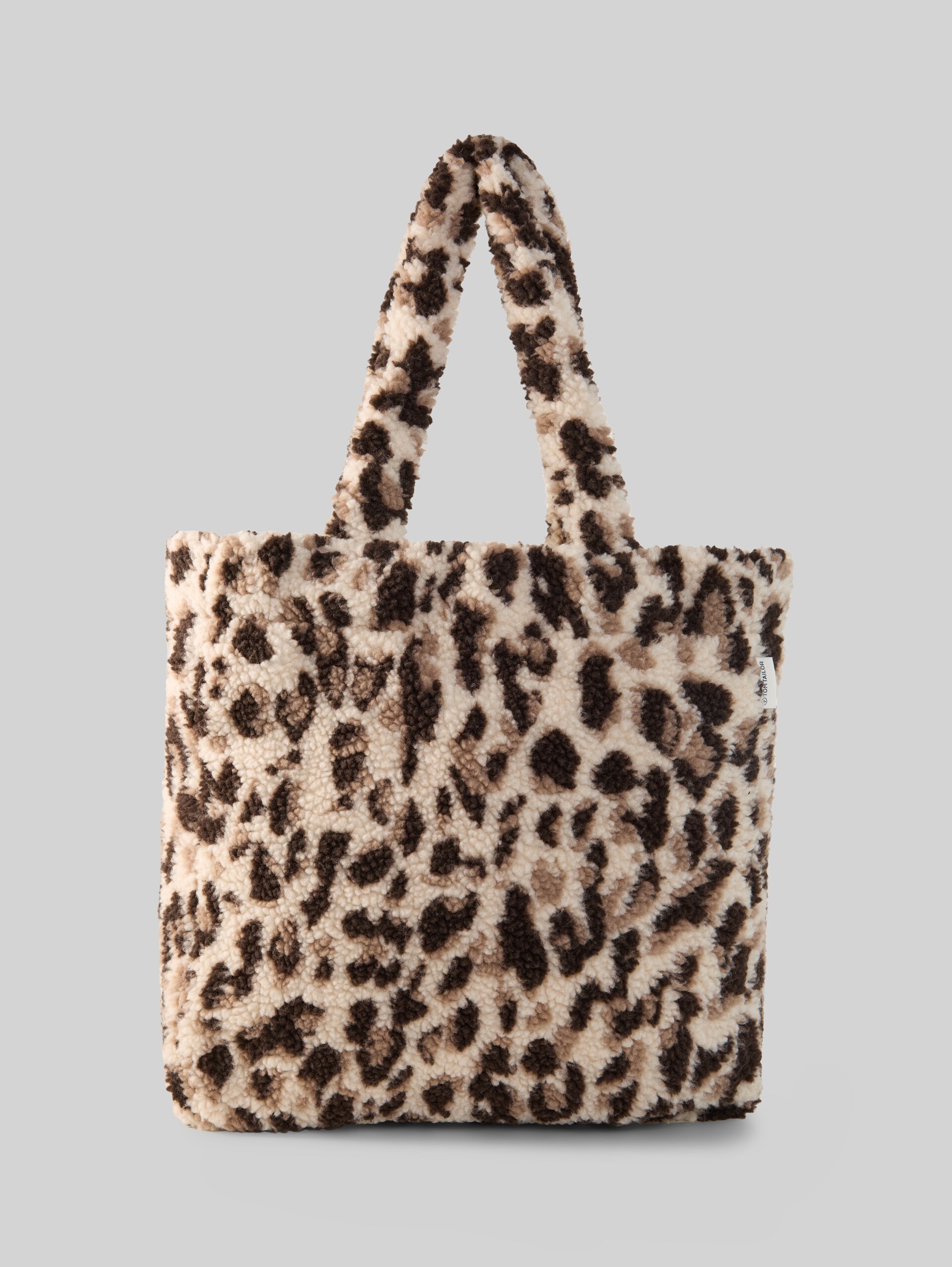 Teddy-tas met luipaardprint - beige java brown leo print - Product vooraanzicht