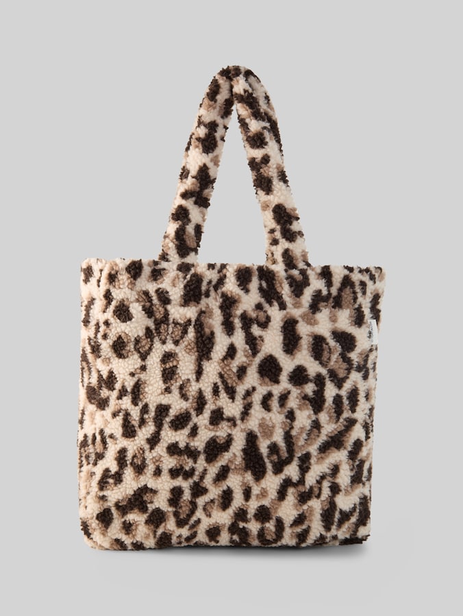 Teddy bag with leopard print by Women, beige java brown leo print