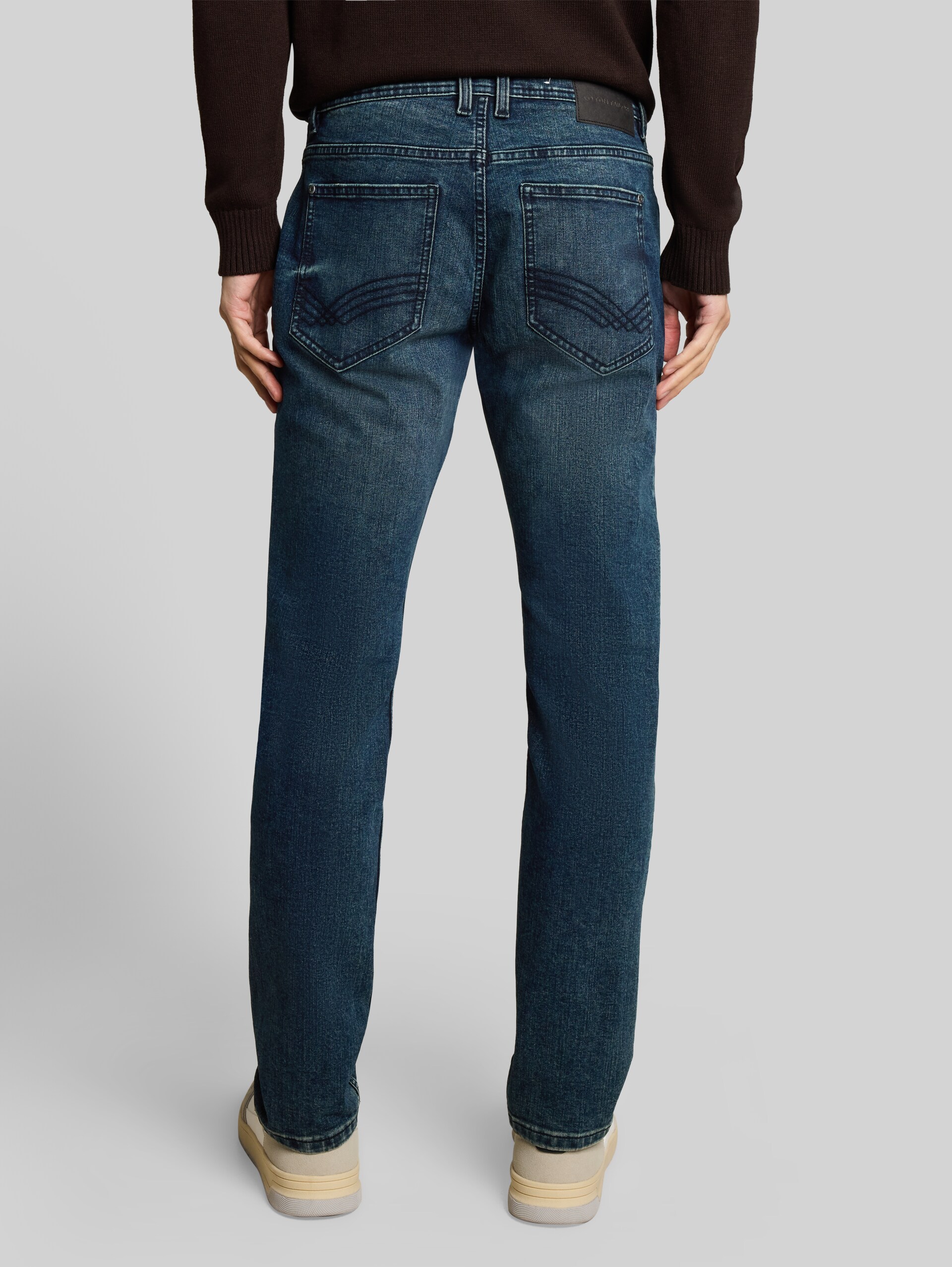 TTMARVIN STRAIGHT-jeans met stretch - dark blue denim - Neklijn model-achteraanzicht