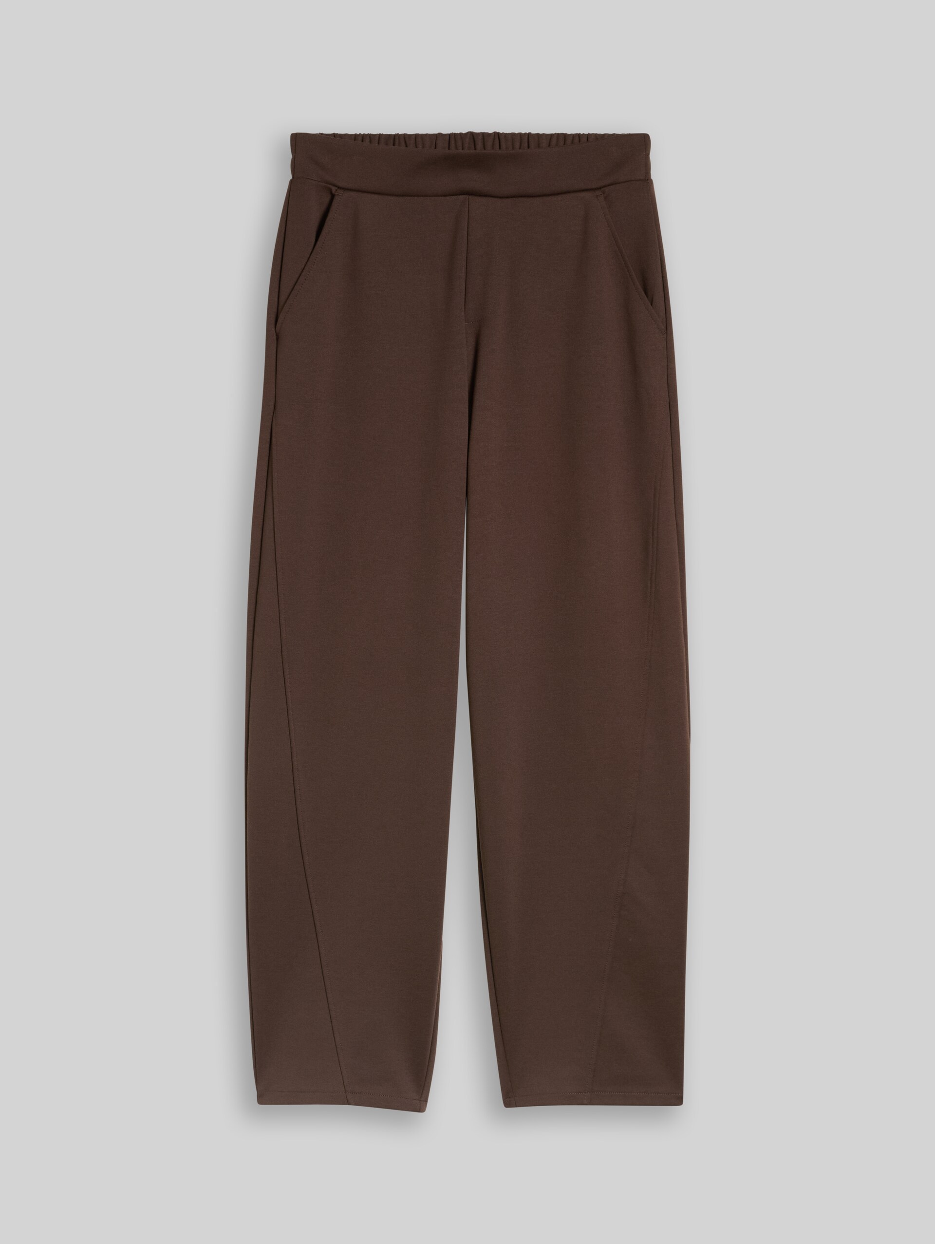 Loose fit barrel-broek - cool dark brown - Product vooraanzicht