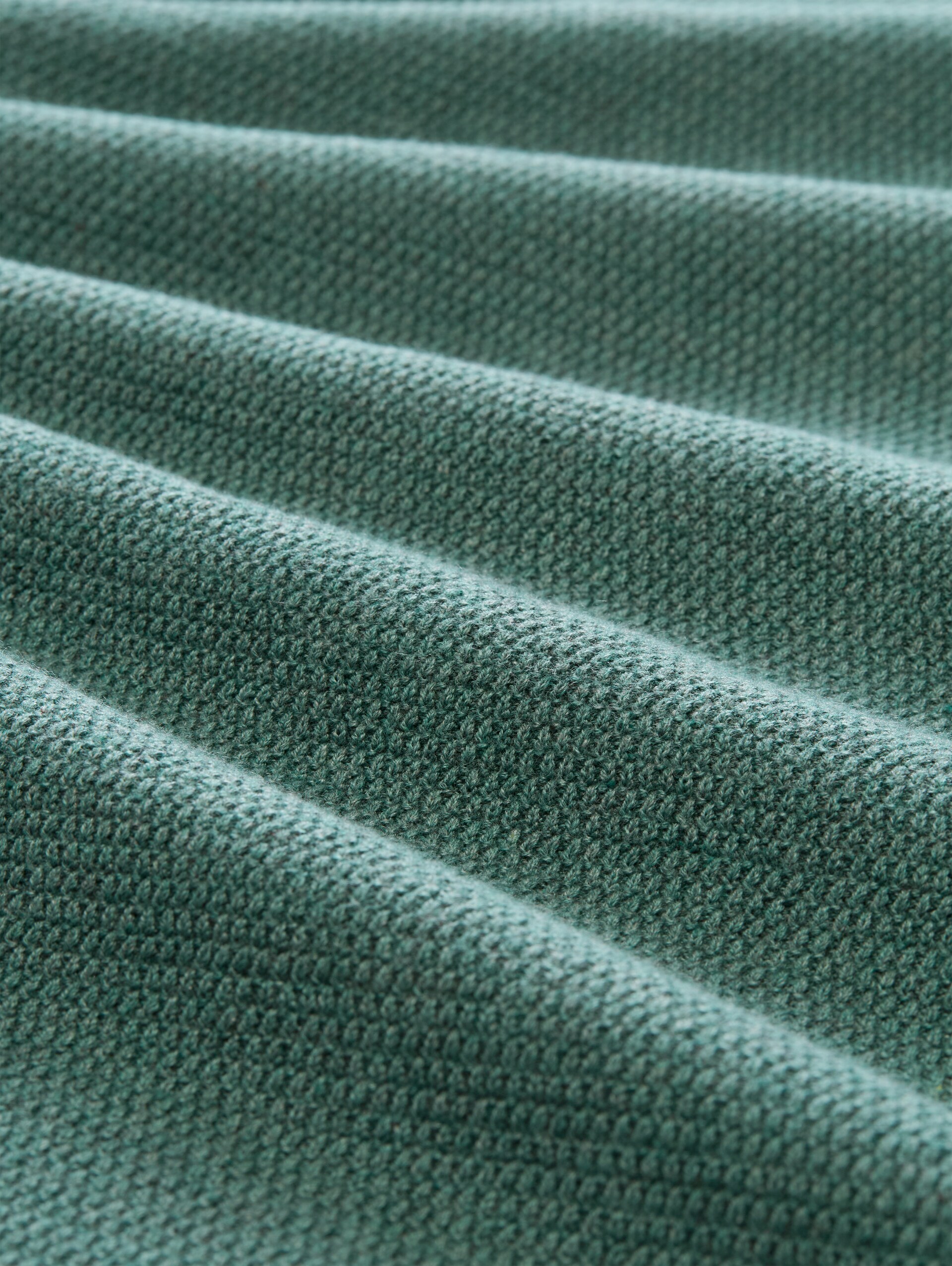 Pull en maille avec mélange de textures - green dust melange - Vue de la matière
