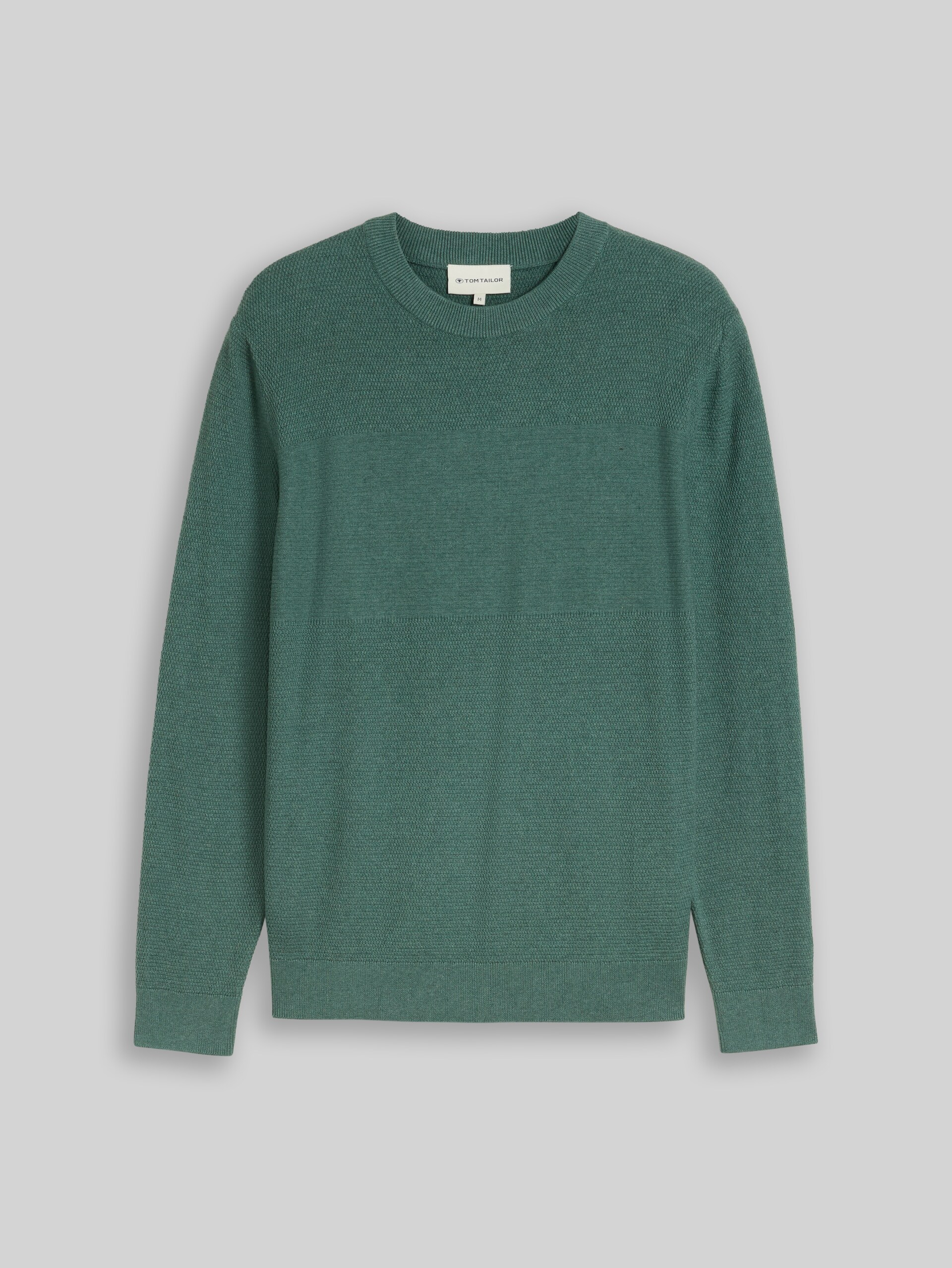 Pull en maille avec mélange de textures - green dust melange