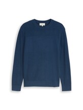 Ausgewählt, Strickpullover mit Strukturmix von Tom Tailor, blau