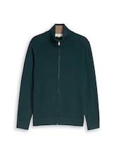 Sélectionné, Cardigan au mélange de textures par Tom Tailor, verdoyant