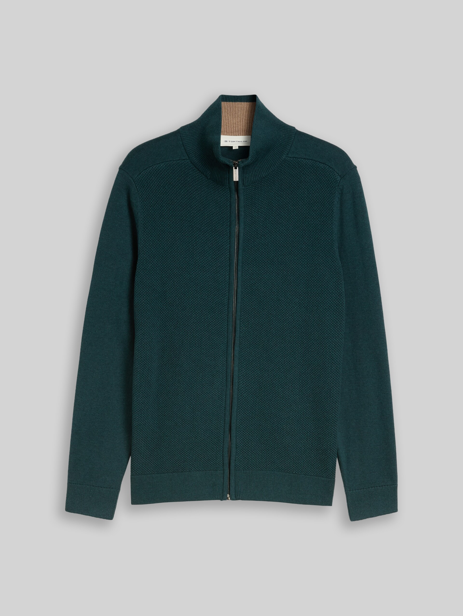 Cardigan au mélange de textures - sapphire green melange