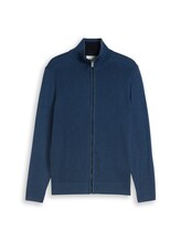 Ausgewählt, Strickjacke mit Strukturmix von Tom Tailor, blau