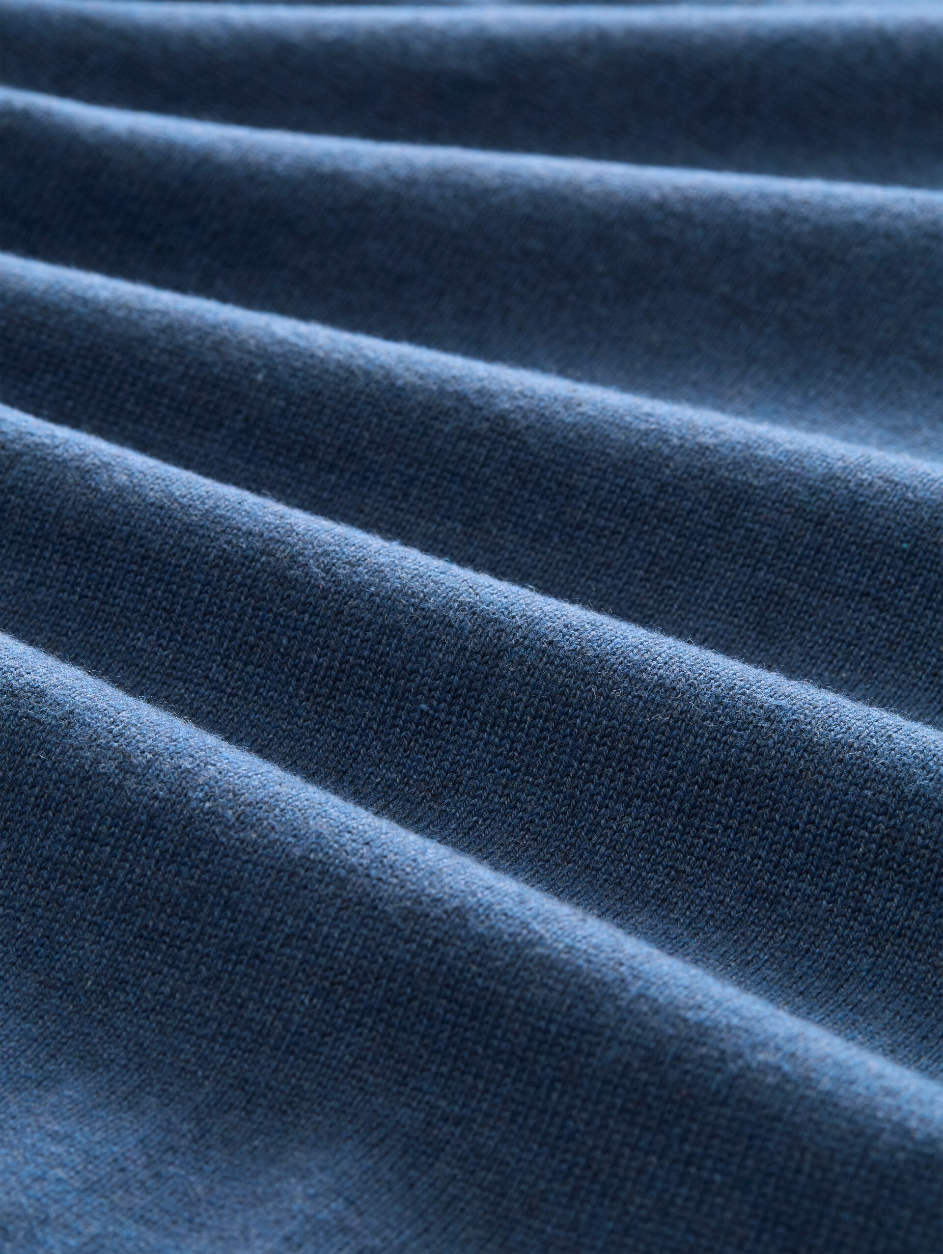 Strickjacke mit Strukturmix - dark duck blue melange - Material-Ansicht