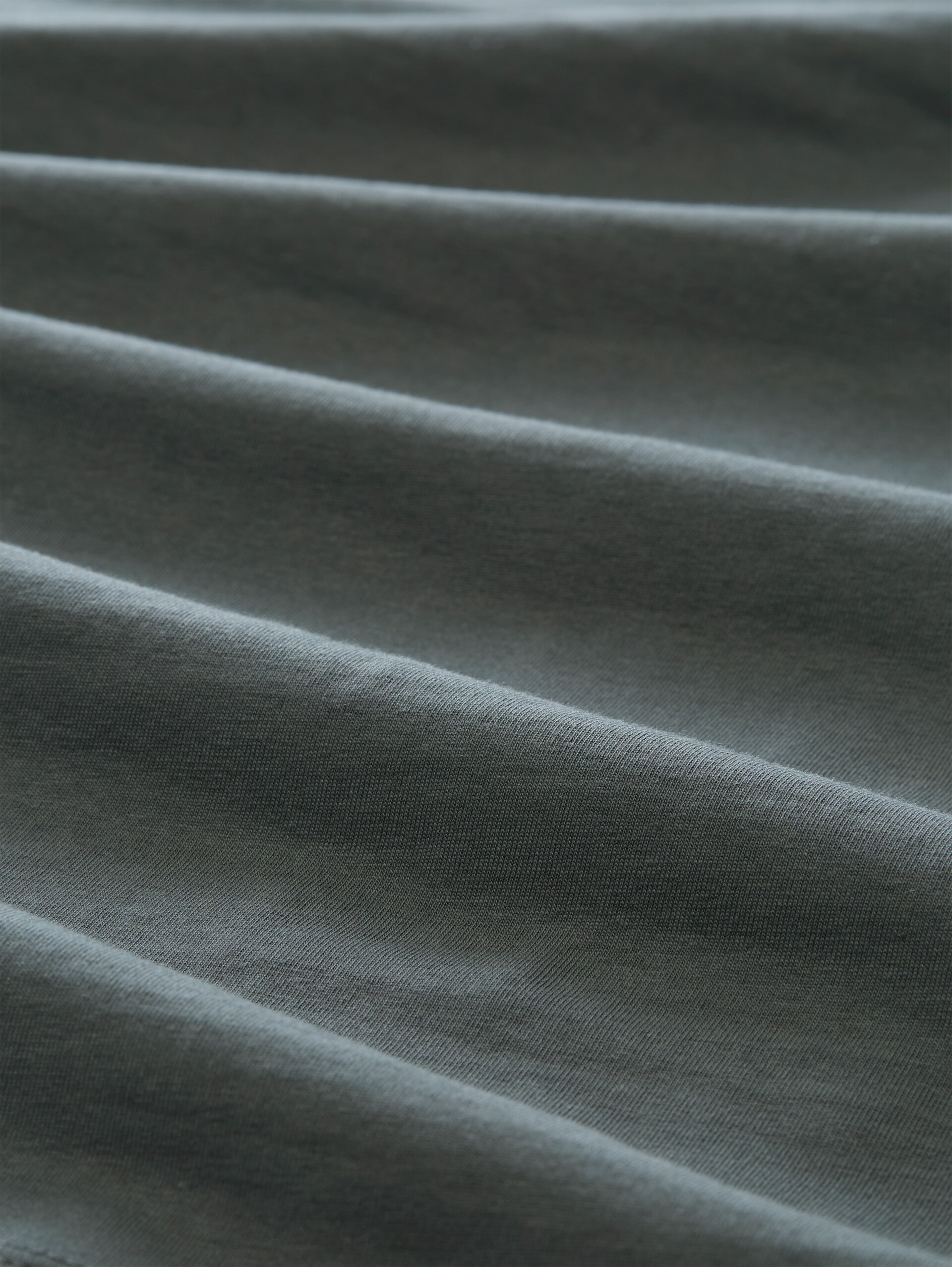 T-shirt met lange mouwen en logo-print - Darkest Olive - Materiaalweergave