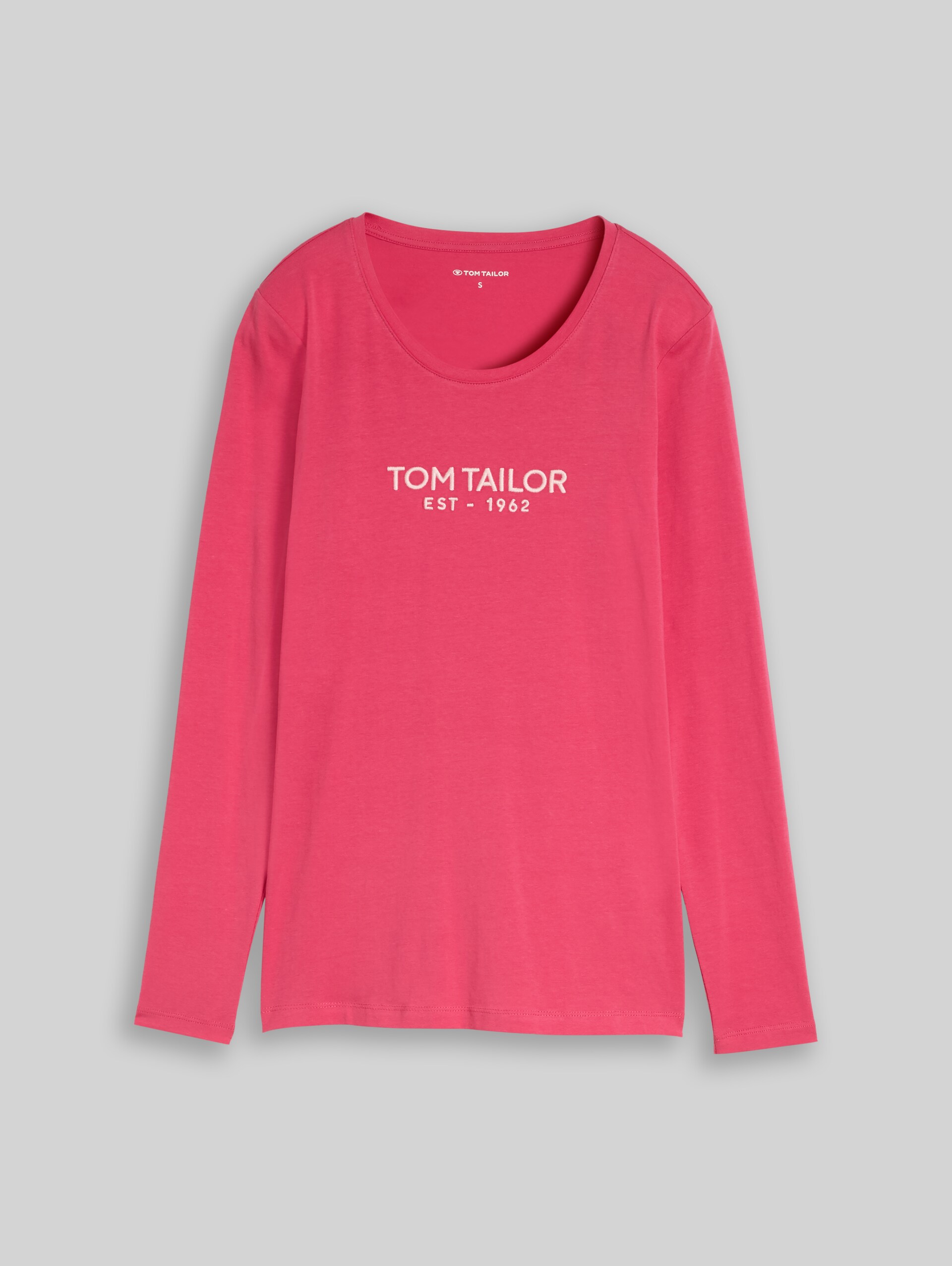 T-shirt met lange mouwen en logo-print - rose pink - Product vooraanzicht
