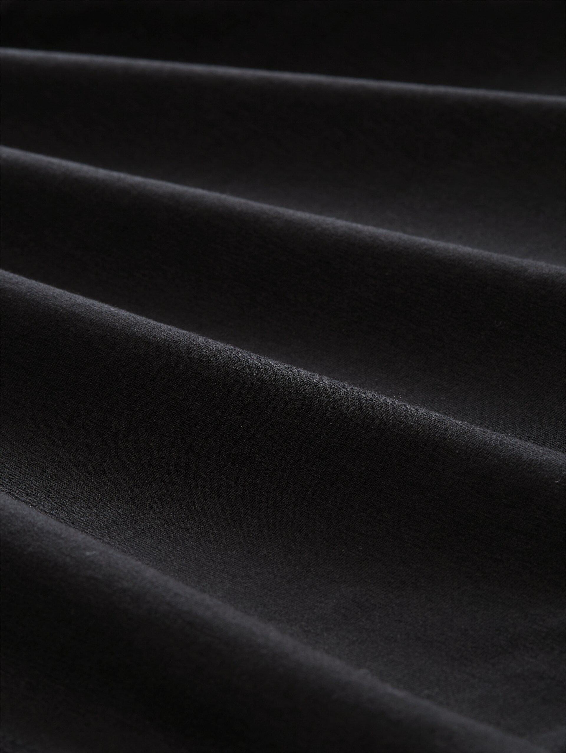 Slim Fit Langarmshirt mit Knopfleiste - deep black - Material-Ansicht