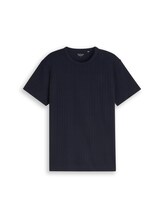 Niet geselecteerd, T-shirt met wafelstructuur door Tom Tailor, blauw