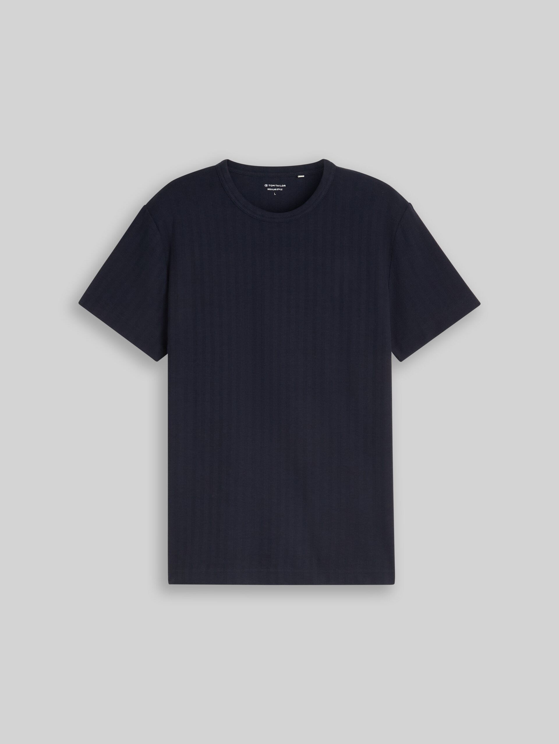 T-shirt met wafelstructuur - sky captain blue - Product vooraanzicht