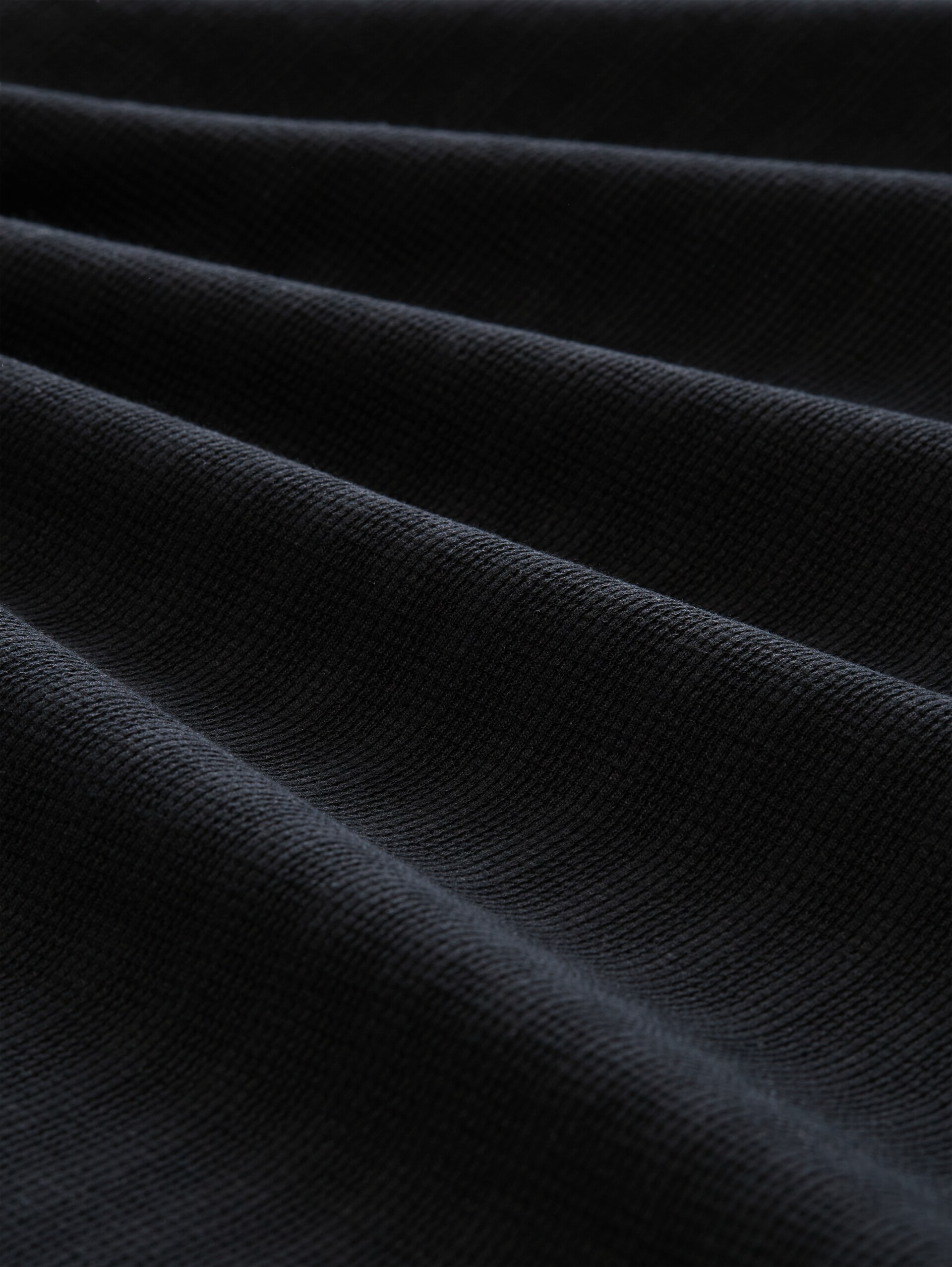 T-shirt met wafelstructuur - Black - Materiaalweergave