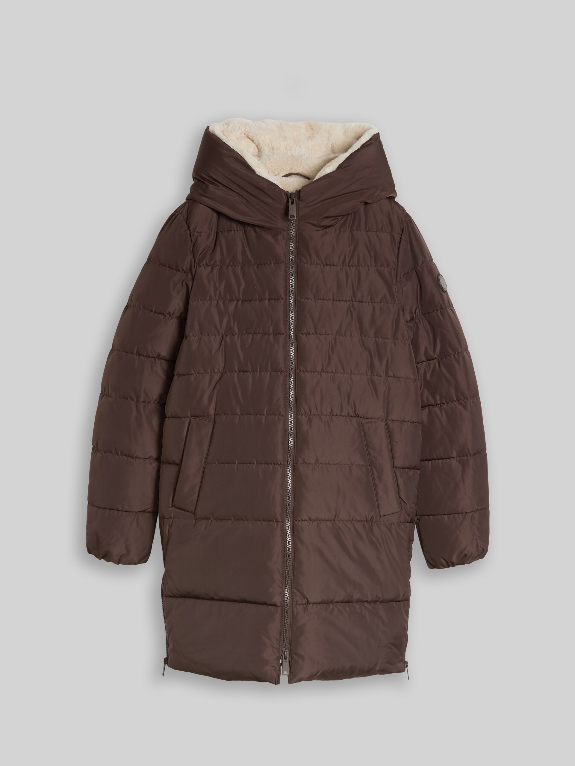 Puffer-Mantel aus wasserabweisendem Material - java dark brown - Vorder-Produkt-Ansicht