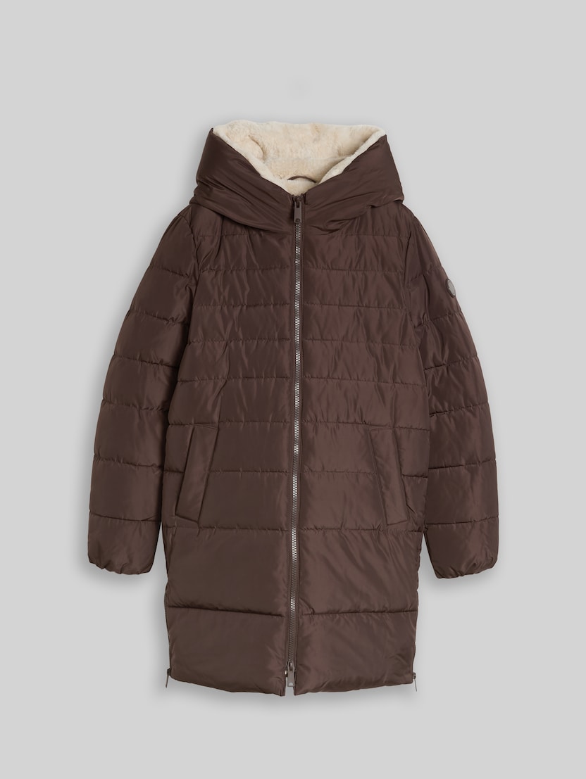 Puffer-Mantel aus wasserabweisendem Material von Women, java dark brown
