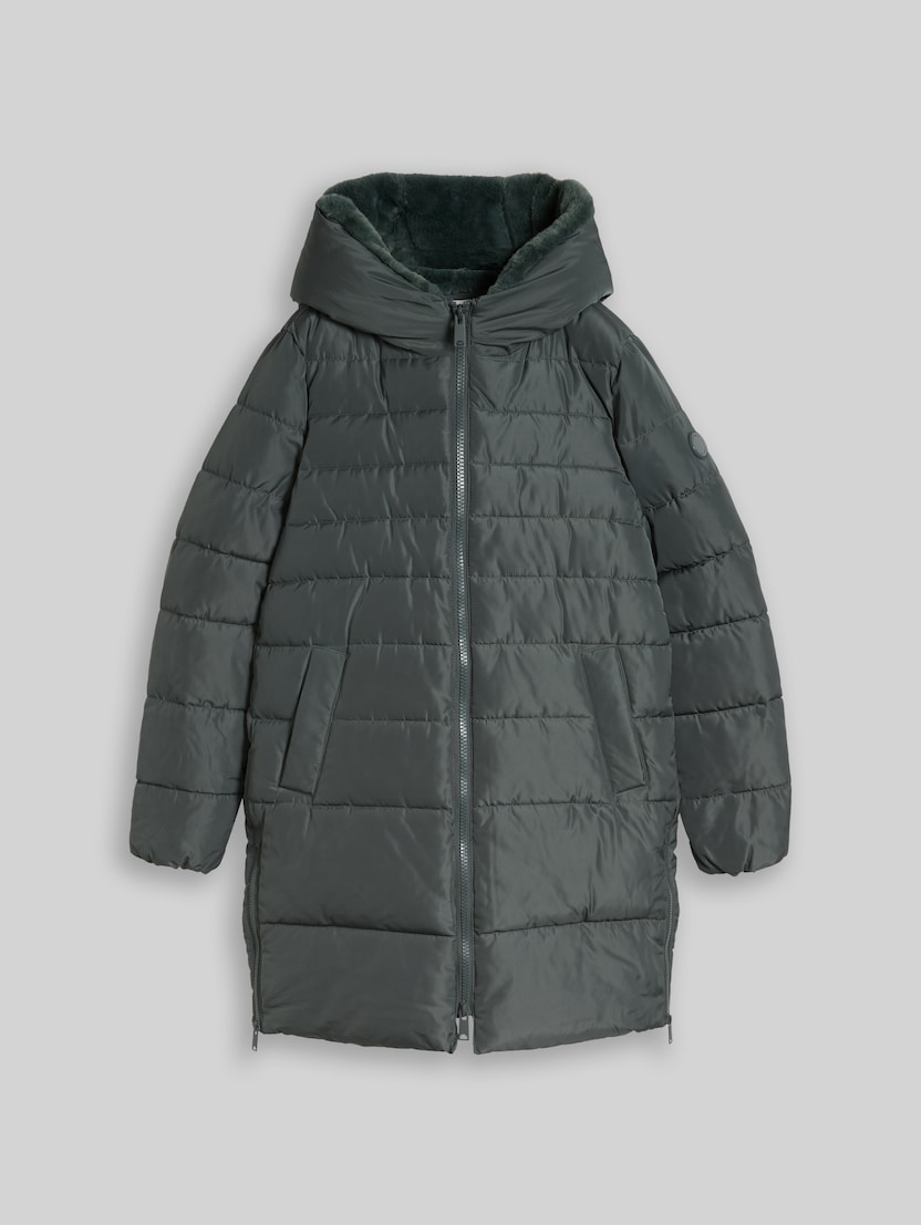 Puffer-Mantel aus wasserabweisendem Material von Women, Darkest Olive