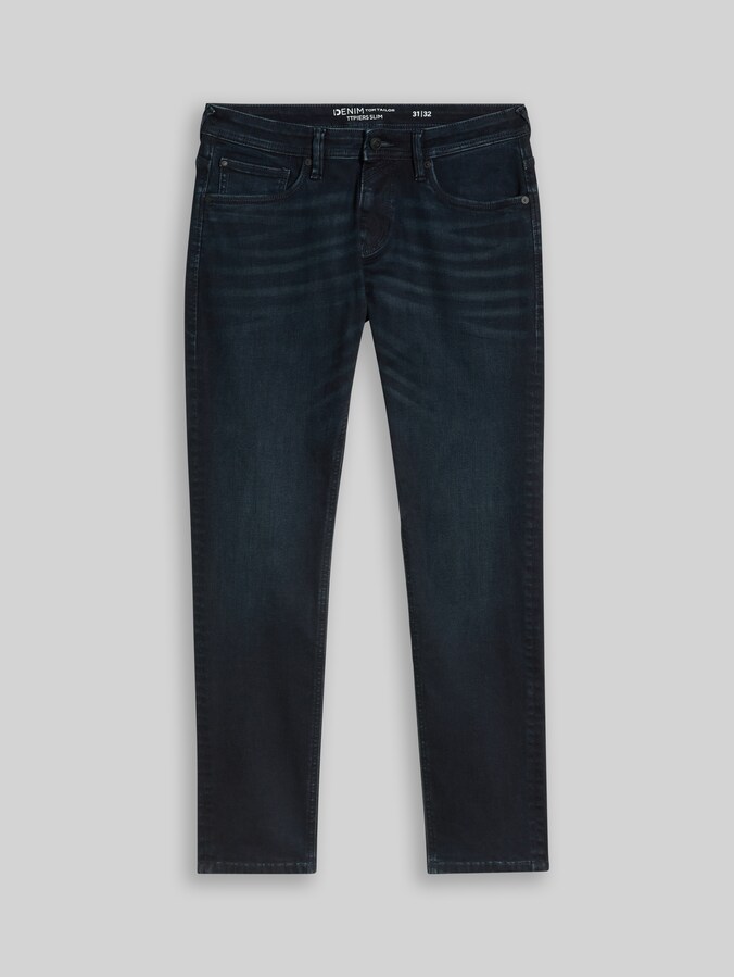 Jean TTPIERS SLIM par Denim Male, used dark blue black denim